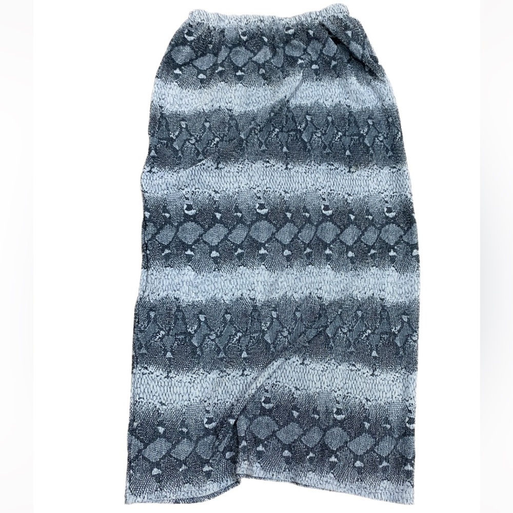 Maxi Animal Printed Lightweight Elastic Waist Skirt Sz M
